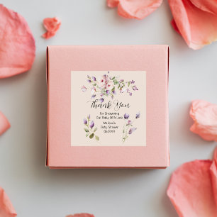 Stickers Merci Lilac Et Lavender