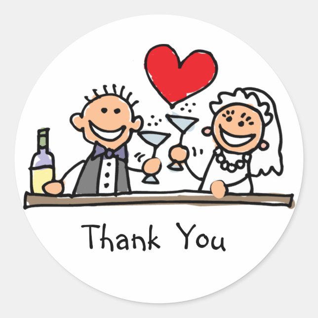 Stickers Merci mariage (Devant)