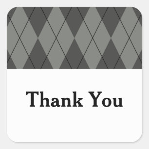 Stickers Merci Mariage gris Jacquard