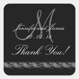 Stickers Merci Mariage Monogrammes
