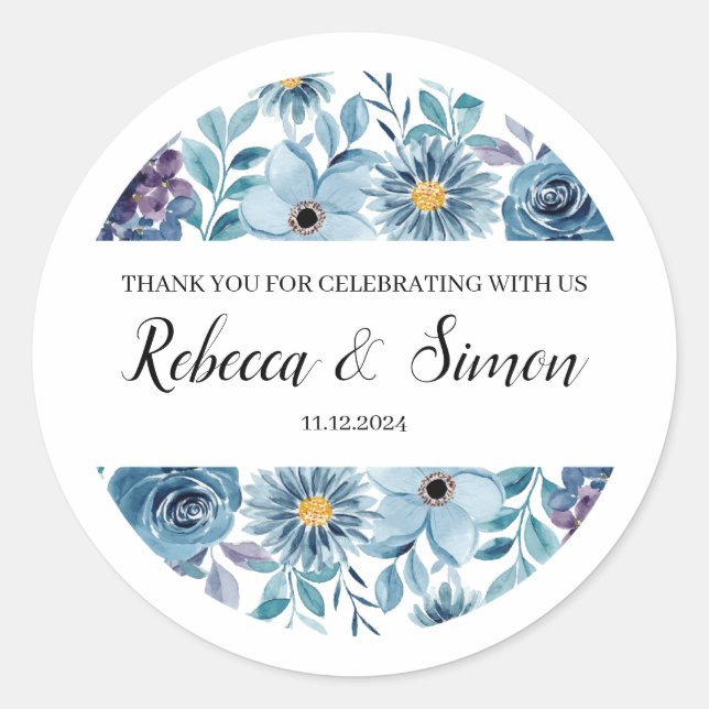 Stickers Merci mariage Verdure (Devant)