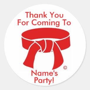 Stickers Merci Martial Arts Red Belt