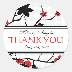 Stickers Merci moderne Cherry Blossom