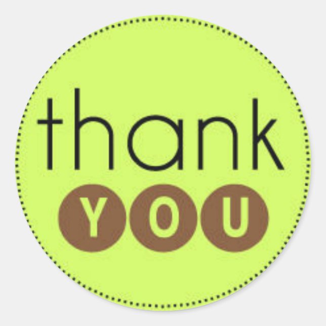 Stickers Merci moderne pour enveloppes (Devant)