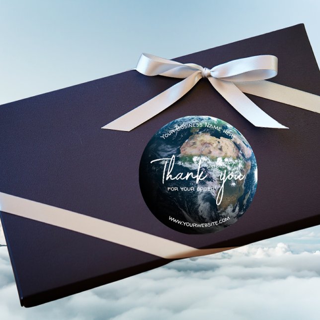 Stickers Merci moderne Terre Texte personnalisé ro (Créateur téléchargé)