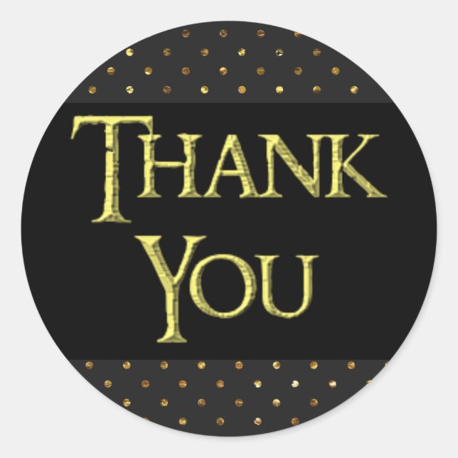 Stickers Merci noir et moderne (Devant)