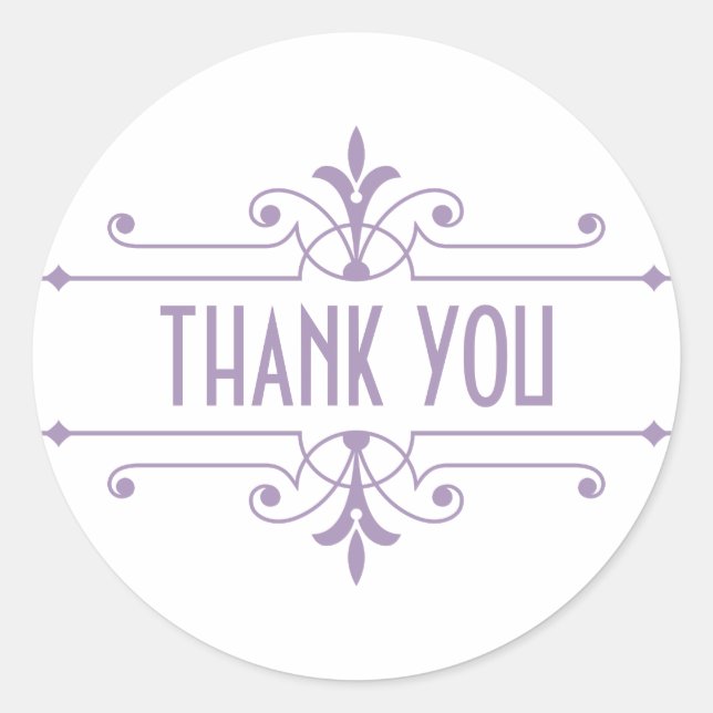 Stickers Merci ornemental violet v2 (Devant)