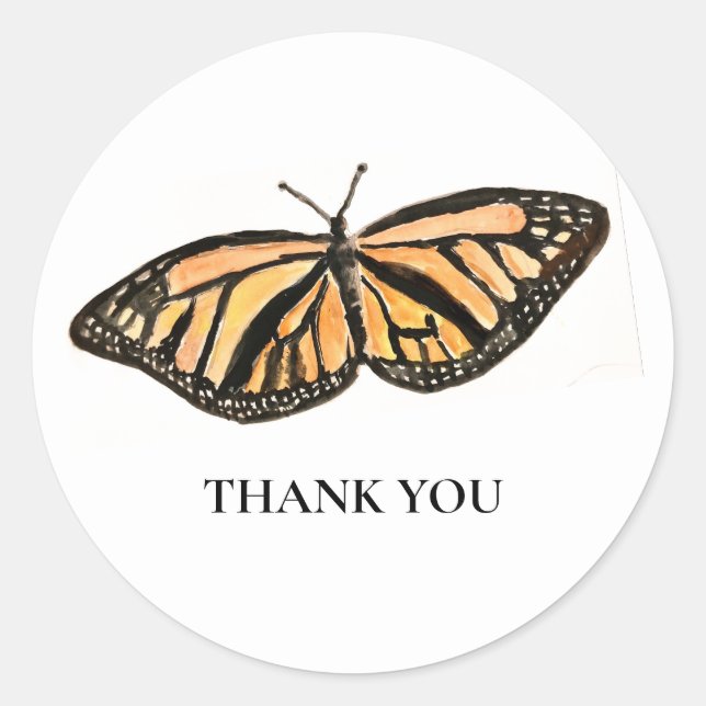 Stickers Merci Papillon Peinture d'insectes (Devant)