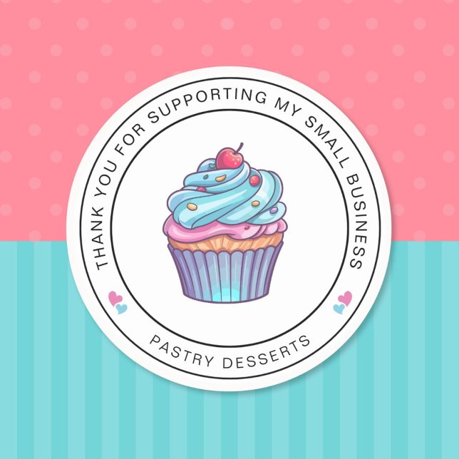 Stickers Merci pâtissier Cupcake (Créateur téléchargé)