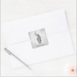 Stickers Merci Peacock Argent<br><div class="desc">Scellez vos cartes de remerciements avec cet élégant mariage Silver Peacock. Le design de l'autocollant présente un élégant paon contre un feuillage délicat et un arrière - plan grunge. Autre papeterie mariage,  fournitures de mariage,  et faveurs de fête disponibles avec cette conception aussi.</div>