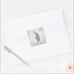 Stickers Merci Peacock Argent<br><div class="desc">Scellez vos cartes de remerciements avec cet élégant mariage Silver Peacock. Le design de l'autocollant présente un élégant paon contre un feuillage délicat et un arrière - plan grunge. Autre papeterie mariage,  fournitures de mariage,  et faveurs de fête disponibles avec cette conception aussi.</div>