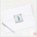 Stickers Merci Peacock turquoises<br><div class="desc">Scellez vos cartes de remerciements avec cet élégant mariage Peacock Turquoise. Le design de l'autocollant présente un élégant paon contre un feuillage délicat et un arrière - plan grunge. Autre papeterie mariage,  fournitures de mariage,  et faveurs de fête disponibles avec cette conception aussi.</div>