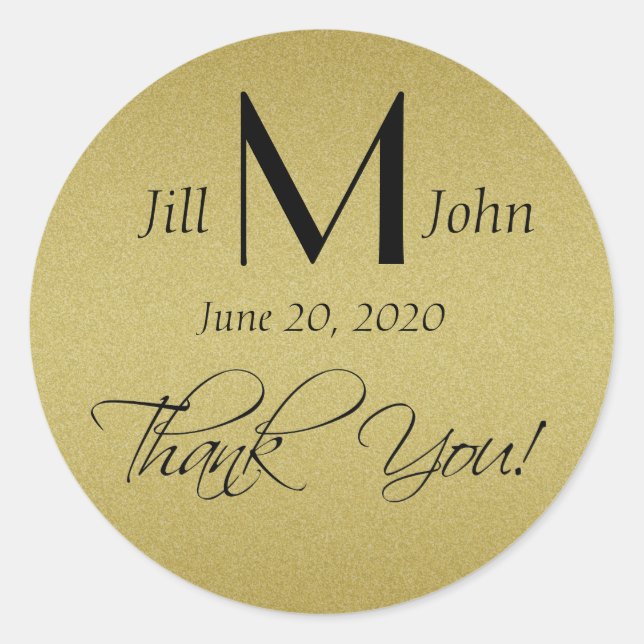 Stickers Merci personnalisé de mariage préféré (Devant)