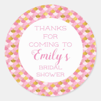 Stickers Merci Pink Mermaid Party