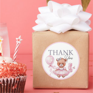 Stickers merci pour le baby shower.