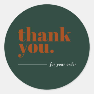 Stickers Merci pour petites entreprises Green Oran