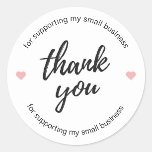Stickers Merci pour petites entreprises personnali