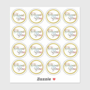 Stickers Merci rond transparent