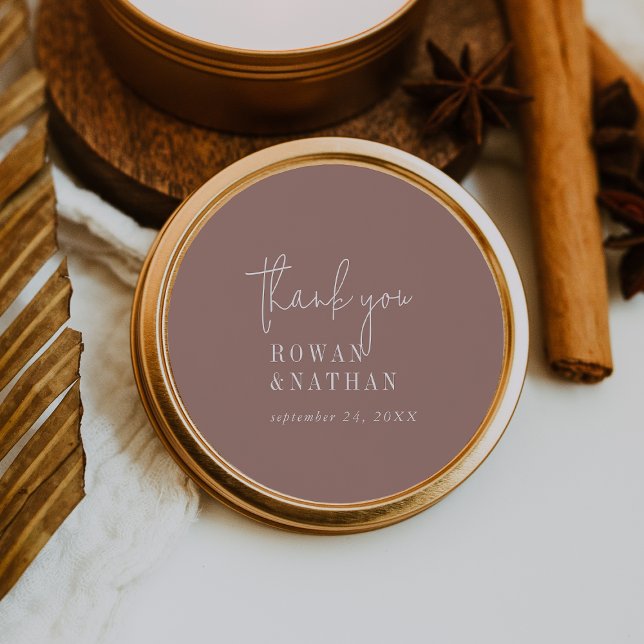 Stickers Merci rose cannelle chic moderne (Créateur téléchargé)