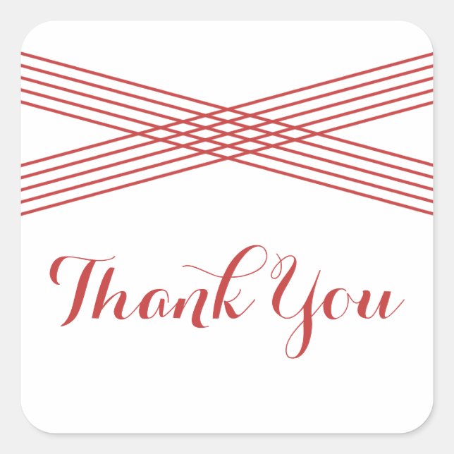 Stickers Merci rouge moderne déco (Devant)