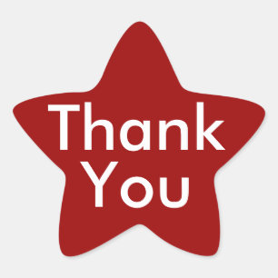 Stickers Merci sur Arrière - plan rouge