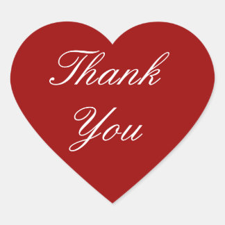 Stickers Merci sur Red Heart
