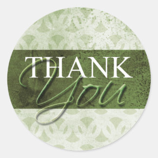 Stickers Merci vert Terre Étiquette Enveloppe