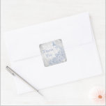 Stickers Merci Vin Peacock bleu clair<br><div class="desc">Sceller les cartes de remerciement avec cet élégant mariage de Vin Peacock Bleu clair Merci sticker. Le design de l'autocollant est composé d'un arrière - plan gris clair avec un paon bleu clair éclatant et un ornement botanique blanc. Autre papeterie mariage, fournitures de mariage, et faveurs de fête disponibles avec...</div>