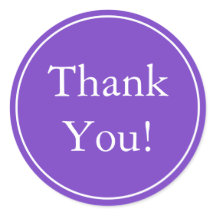 Stickers Merci violet personnalisé & Favoriser les