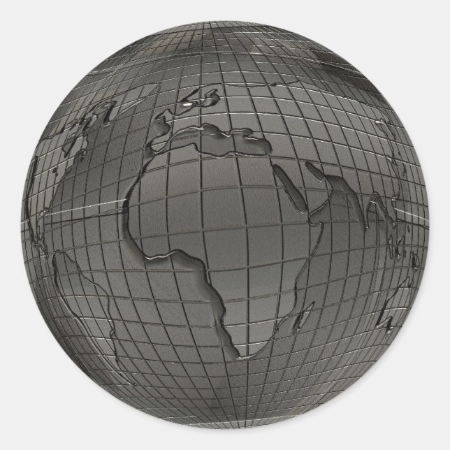 Stickers Metal World Globe (Devant)