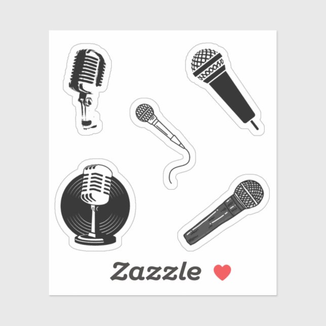 Stickers Microphone (Feuille)