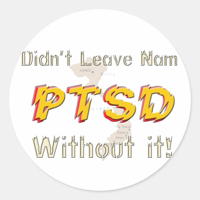 Stickers militaires humoristiques PTSD (Devant)
