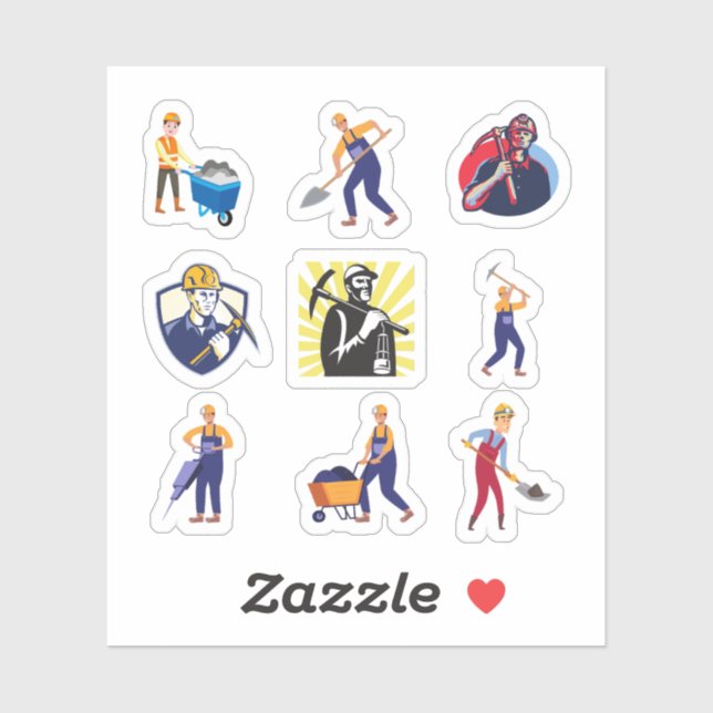 Stickers Minière Charbon (Feuille)