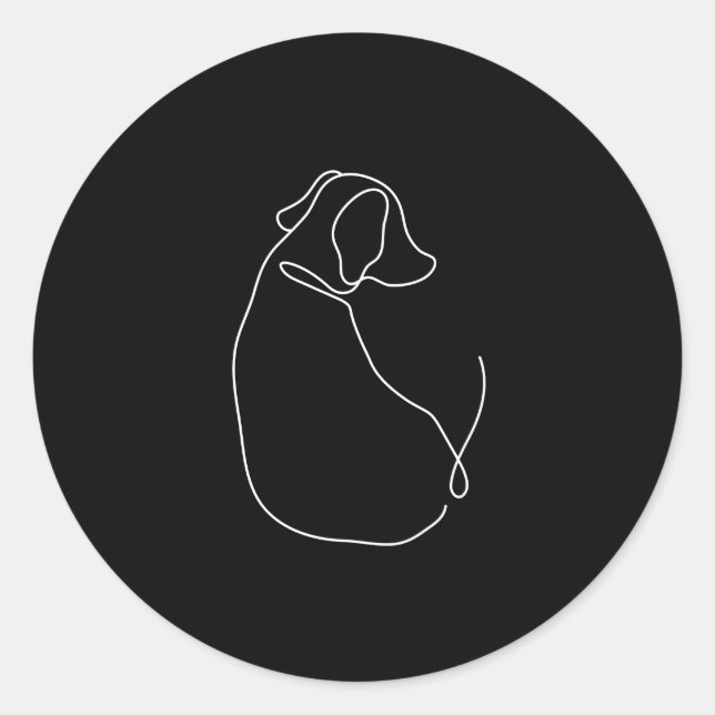 Stickers minimaliste noir et blanc (Devant)