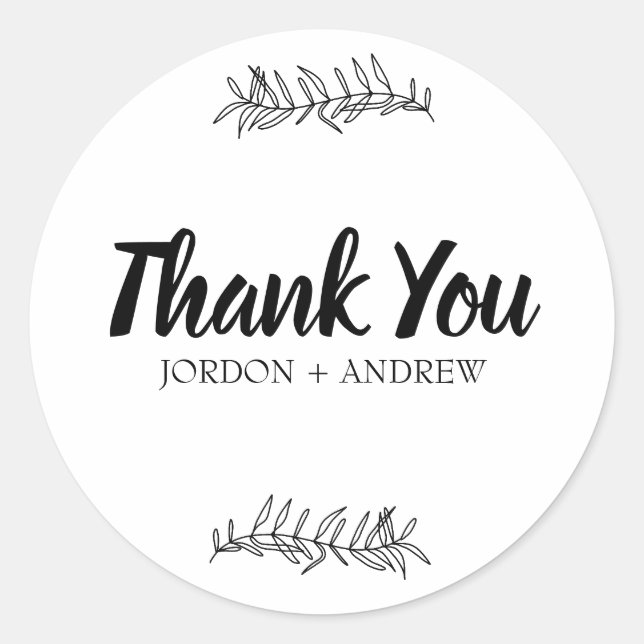 Stickers minimaliste rom feuille plante (Devant)