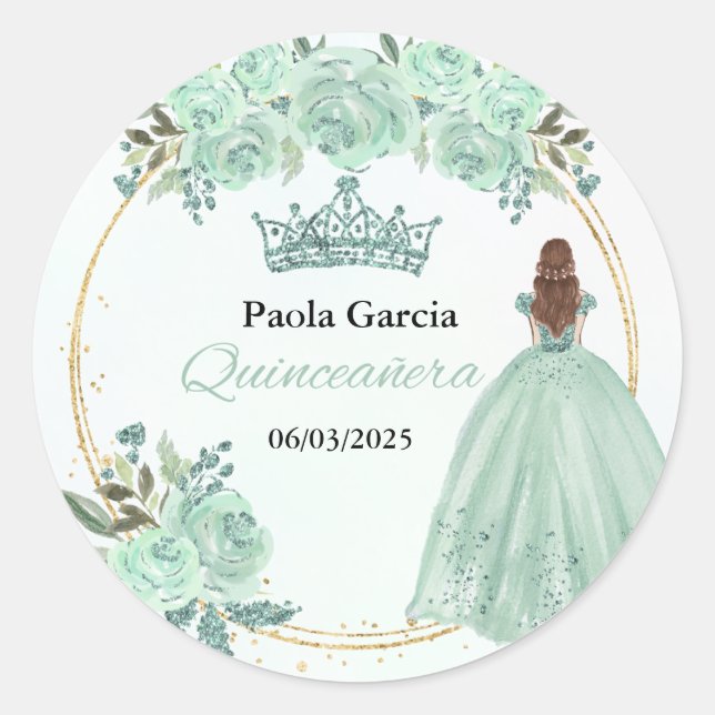 stickers mis xv (Devant)