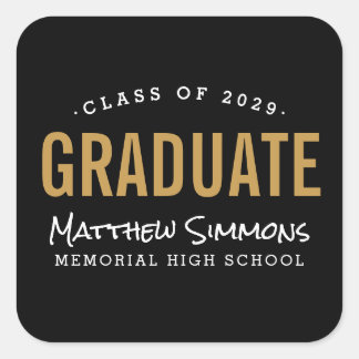 Stickers Moderne Graduate Personnalisée Graduation