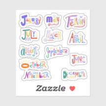 Stickers Mois de l'année