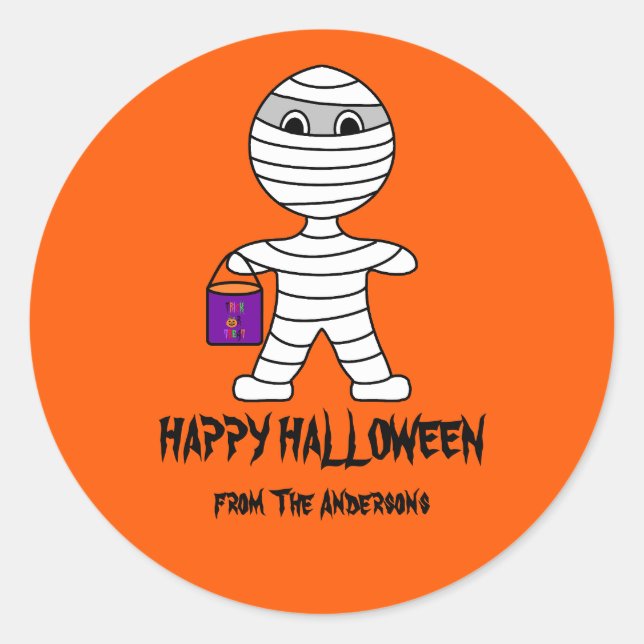 Stickers momie d'Halloween (Devant)