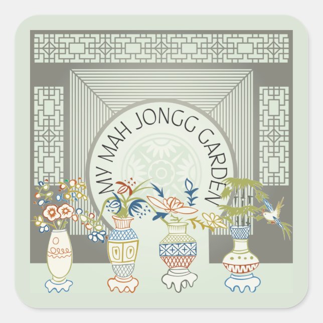 Stickers Mon Mah Jongg Garden (Devant)