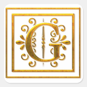 Stickers Monogram Golden G élégant