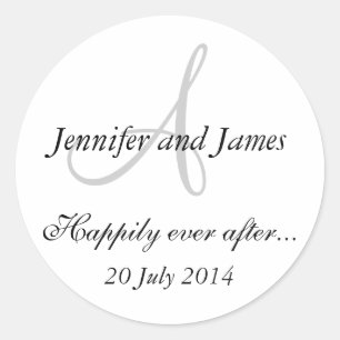 Stickers Monogramme A pour les faveurs de mariage