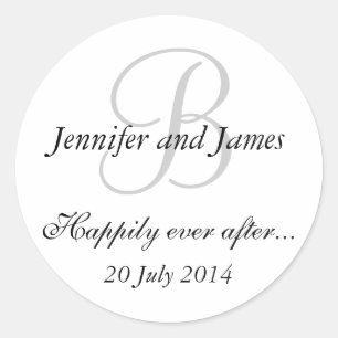 Stickers Monogramme B pour les faveurs de mariage