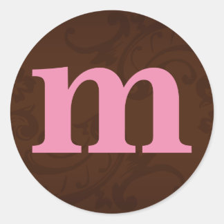 Stickers Monogramme Brown et rose