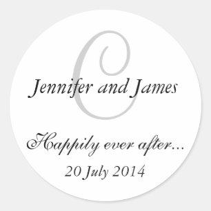 Stickers Monogramme C pour les faveurs de mariage