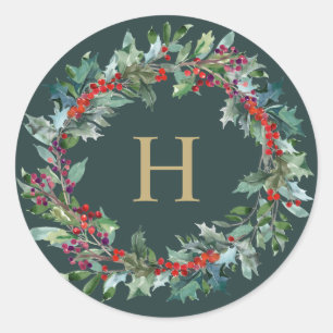 Stickers Monogramme Classic Wreath