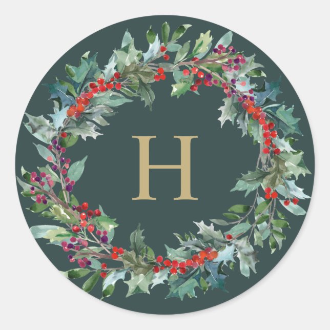 Stickers Monogramme Classic Wreath (Devant)