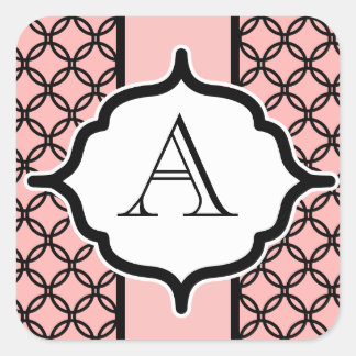 Stickers Monogramme en dentelle noire