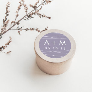 Stickers Monogramme Mariage de la ligne   Grey Lil