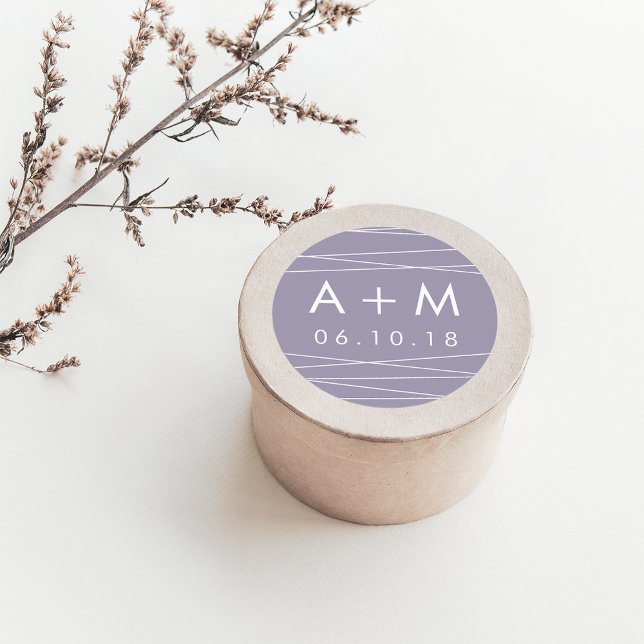 Stickers Monogramme Mariage de la ligne | Grey Lil (Créateur téléchargé)